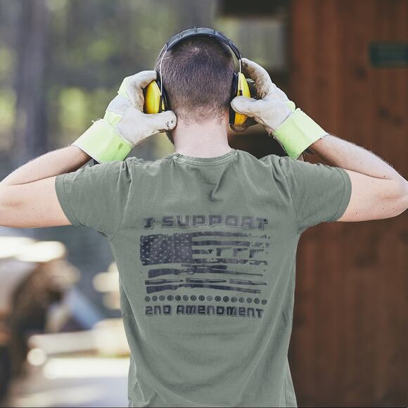 Support 2nd Amendment Handmade Sublimated Graphic Tee - Picture 6 of 9